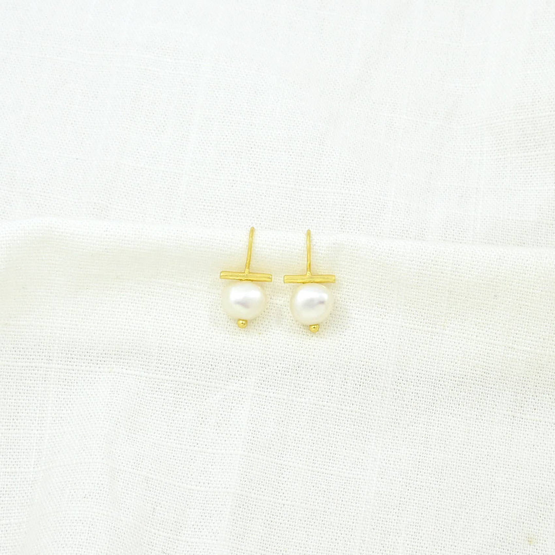 Baroque Pearl Gold Earring