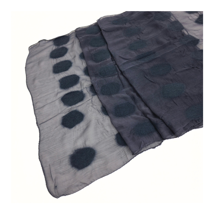 Polka Dot Soft Scarf: Black