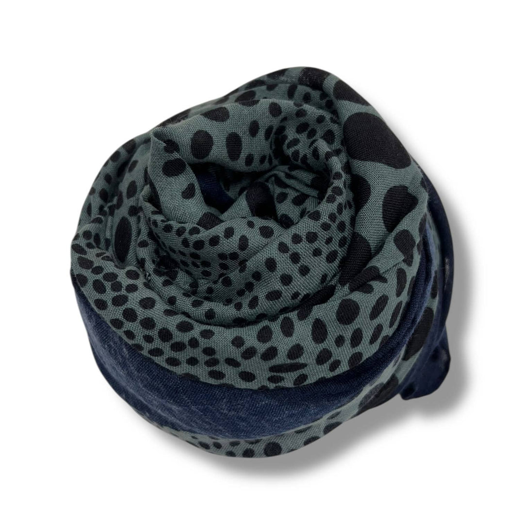 Leopard dots print scarf : Mocca