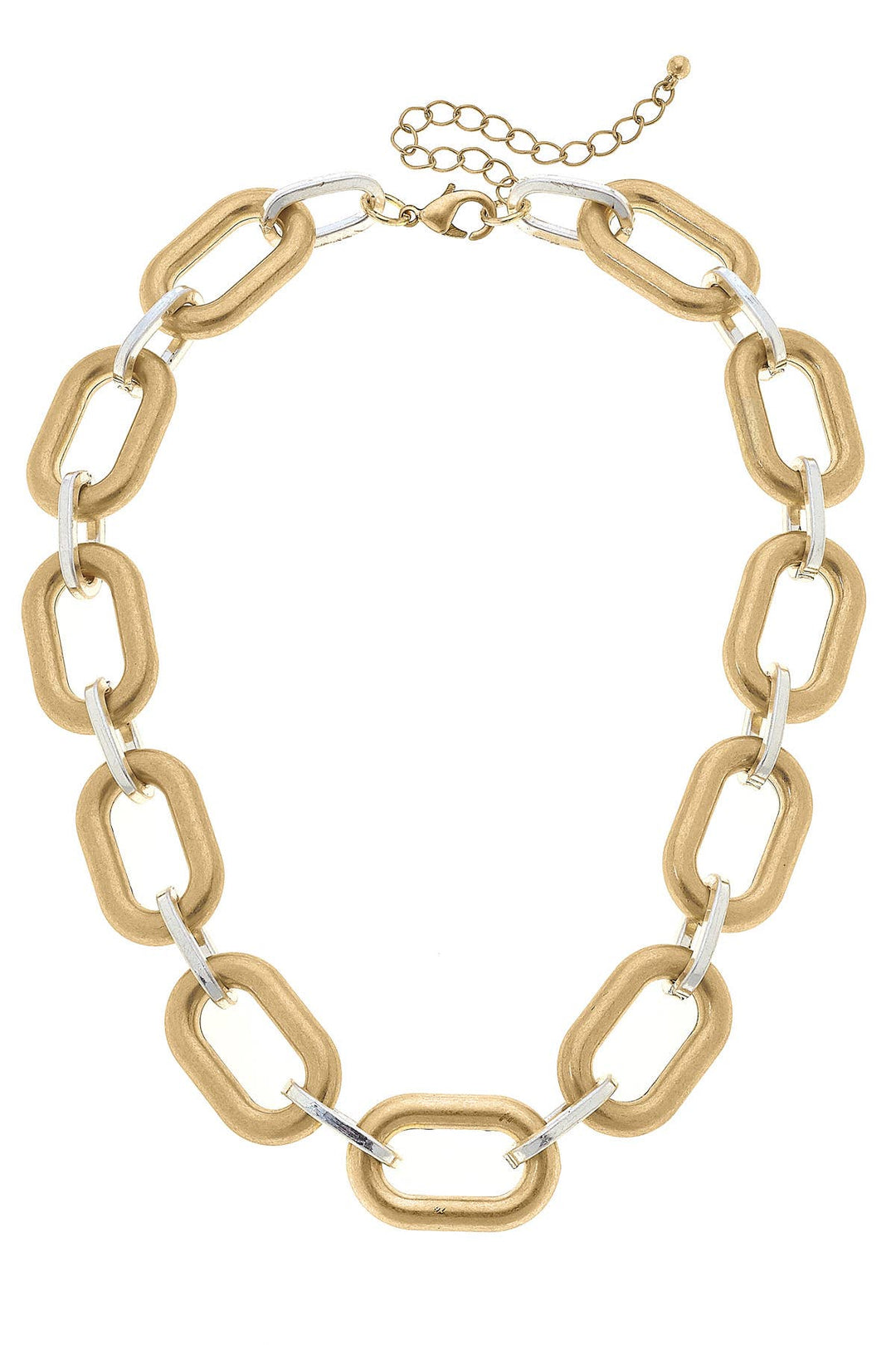 Mallory Linked Necklace in Satin Two Tone