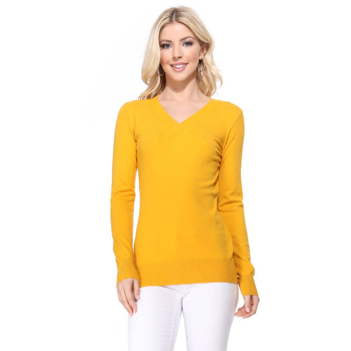 V-Neck Soft Sweater  MK5501: NAVY / XL