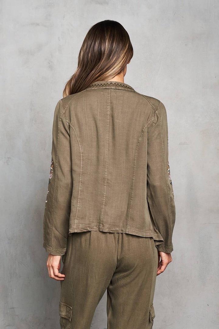 Embroidered Jacket: Black / XL
