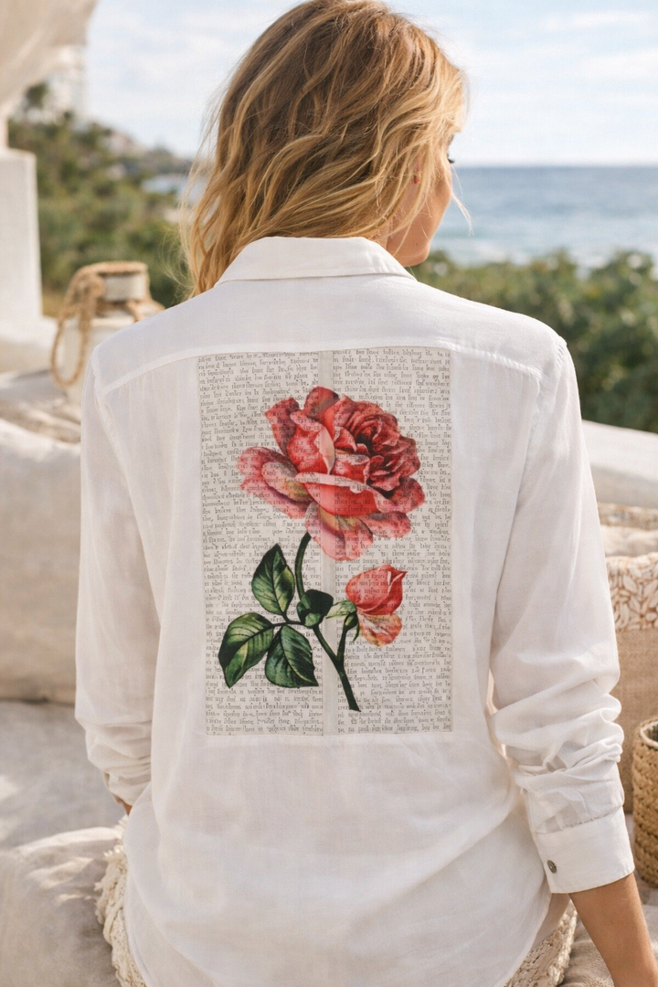 Rose Élan Button-Down: L