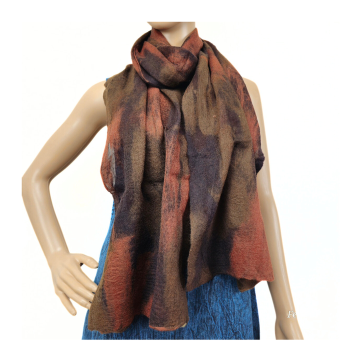 Brown Felt Scarf