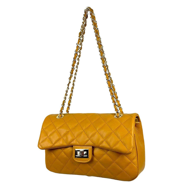 Extra Premium Quilted Leather Bag: Red