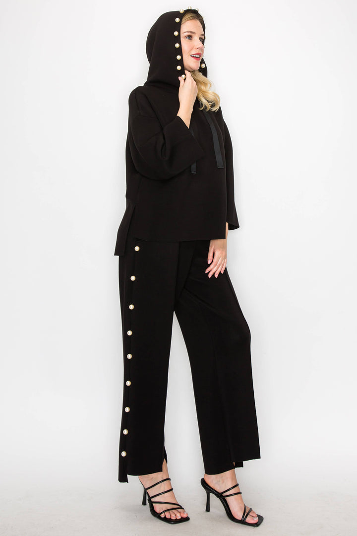 Francine Scuba Pearl Hoodie: Black / XL / 7425FT