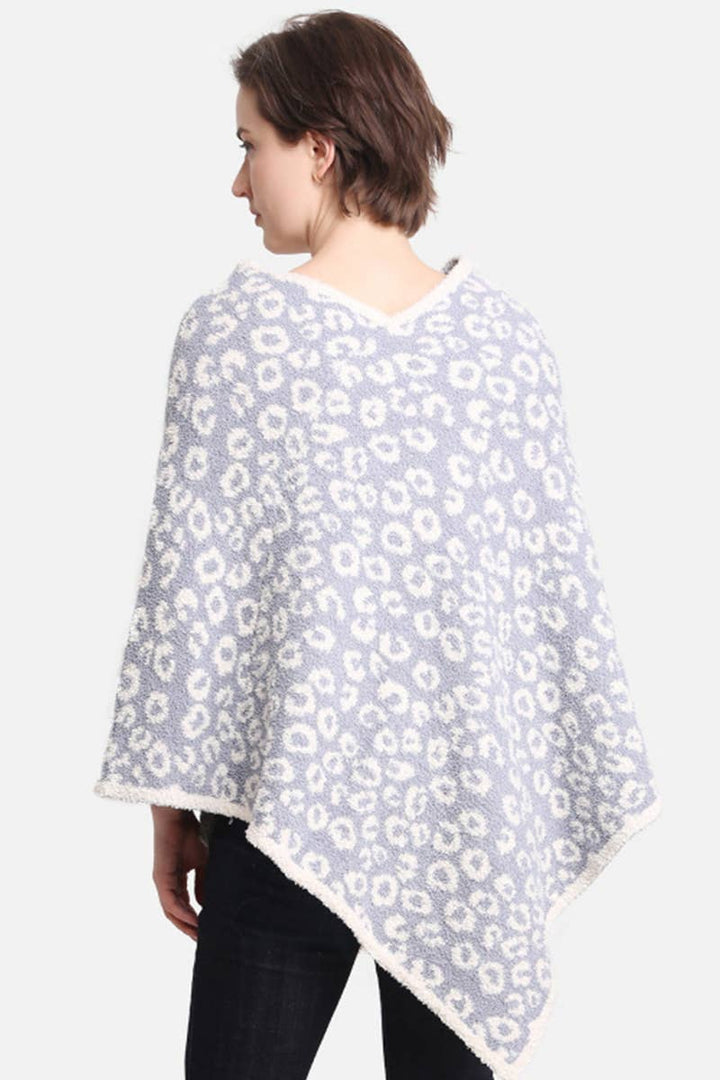 Leopard Poncho: COFFEE / ONE SIZE