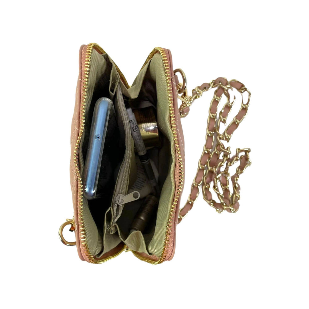 Compact Leather Bag: Garnet
