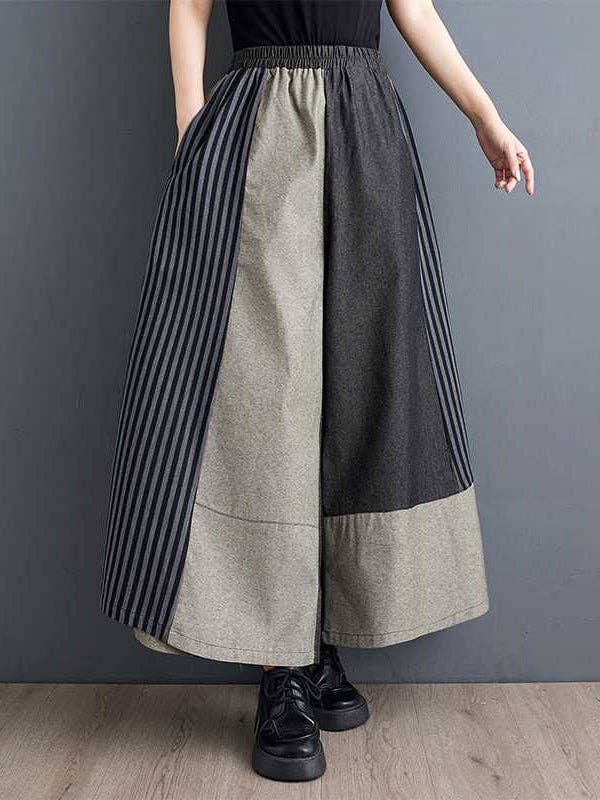 Striped Pants: GRAY / One_size