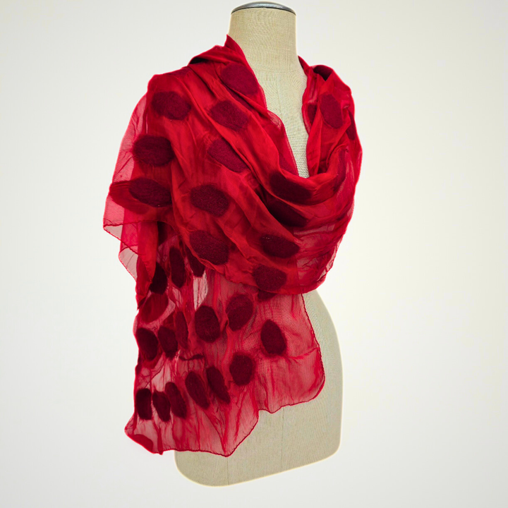 Red Polka Dot Scarf