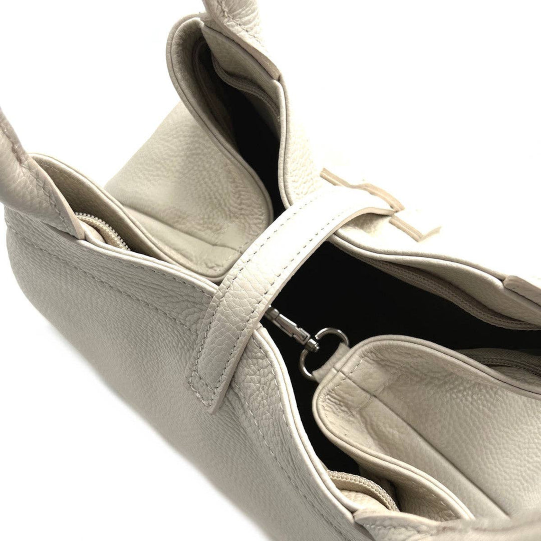 Leather bag, Made in Italy,112605: Camel