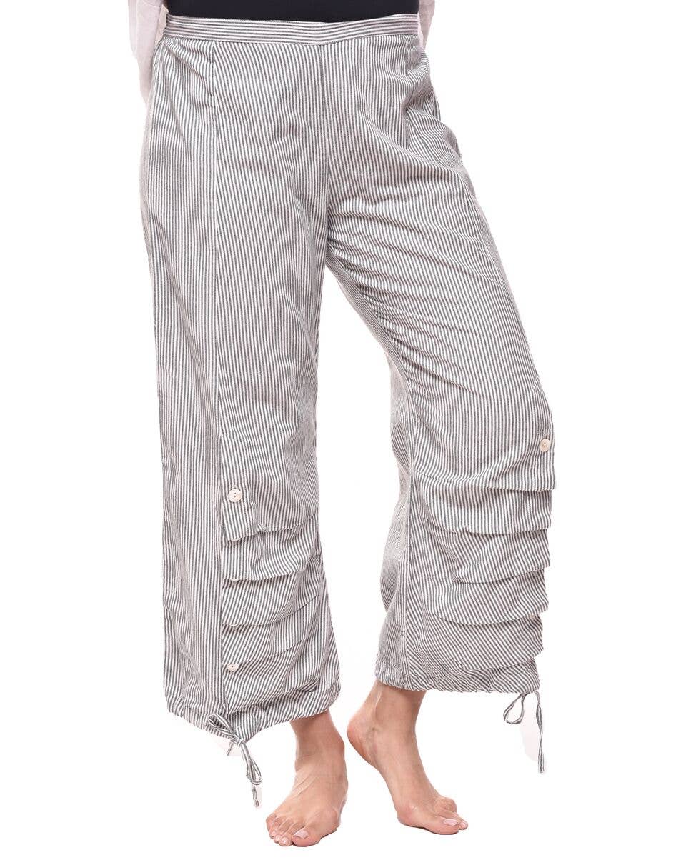 Tulip Clothing - CV21 Scooter Pant in Ticking Stripe*: S