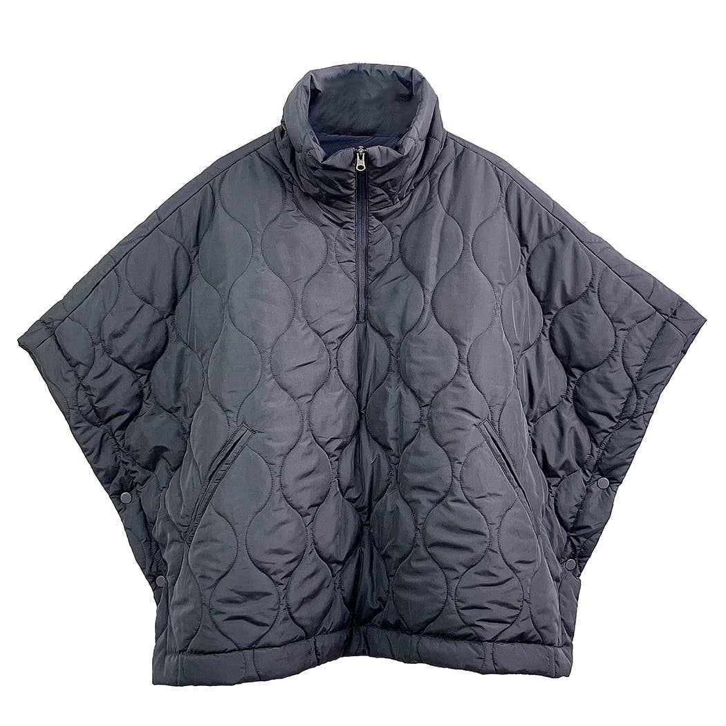QUILT JKT/ONE SZ CHARC