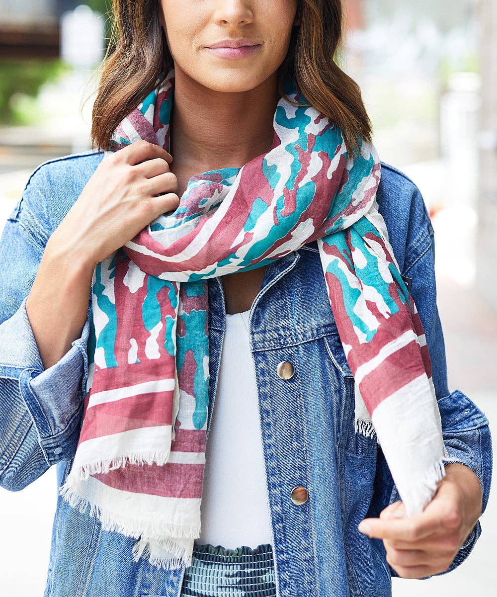 Camo Scarf: Green & Brown