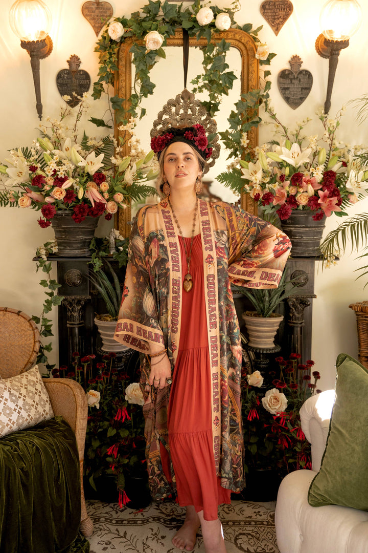 Courage Dear Heart Boho Kimono Duster