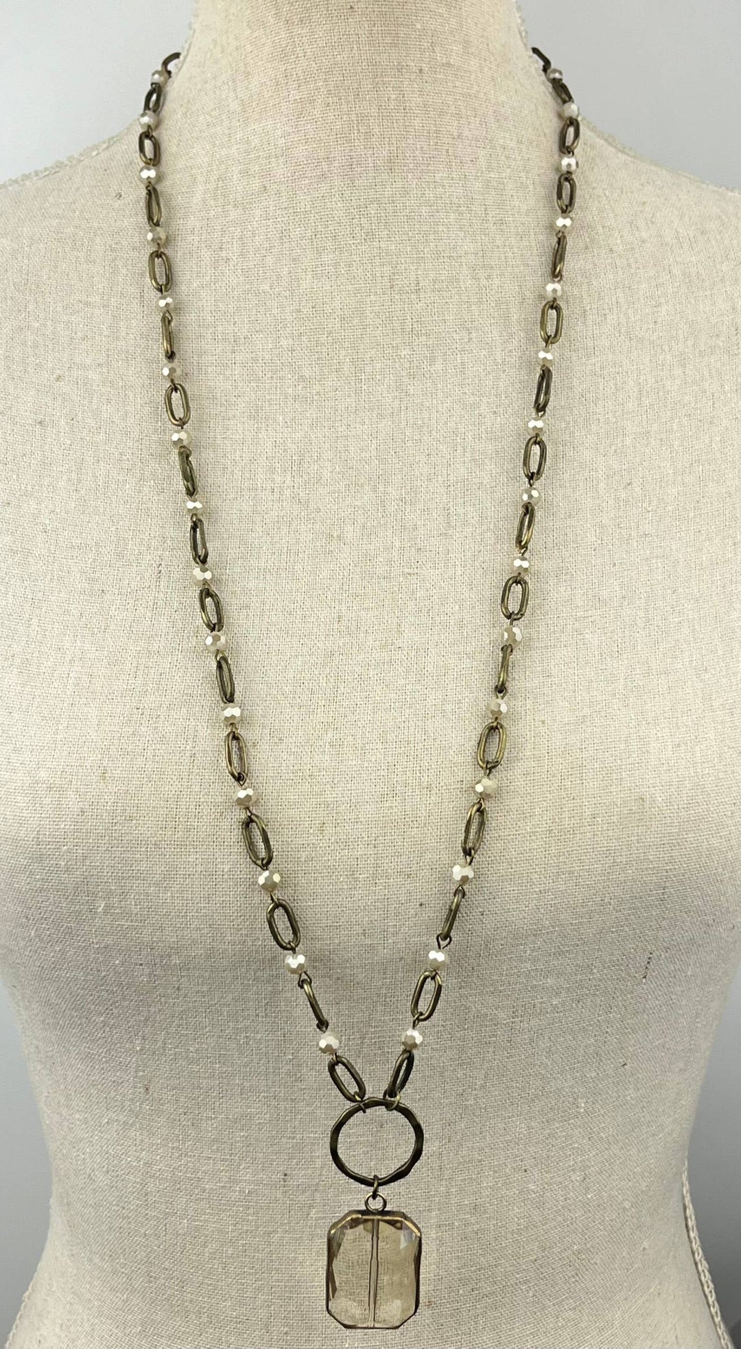 Ivory and Chain Necklace