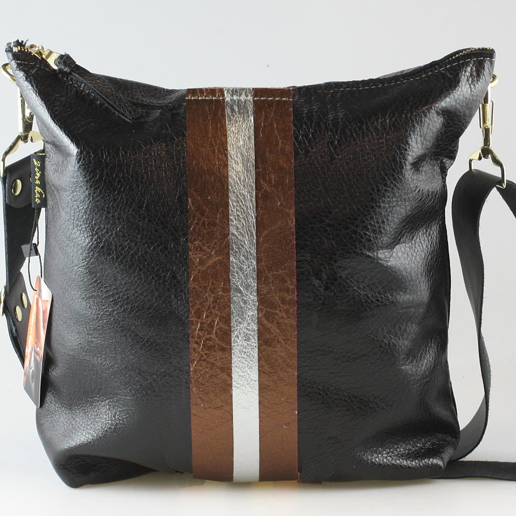 Graham Crossbody: Jet/Silver