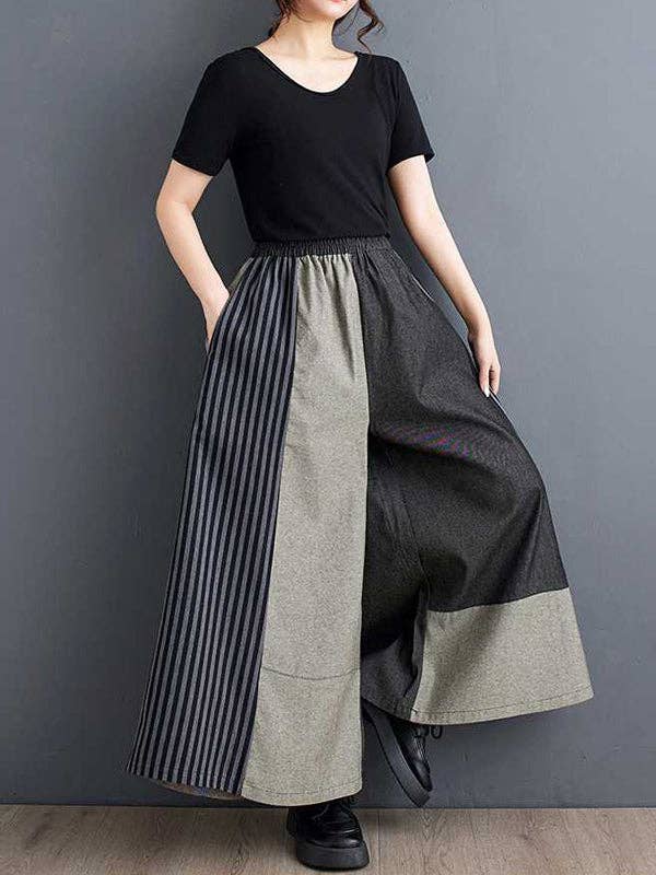 Striped Pants: GRAY / One_size