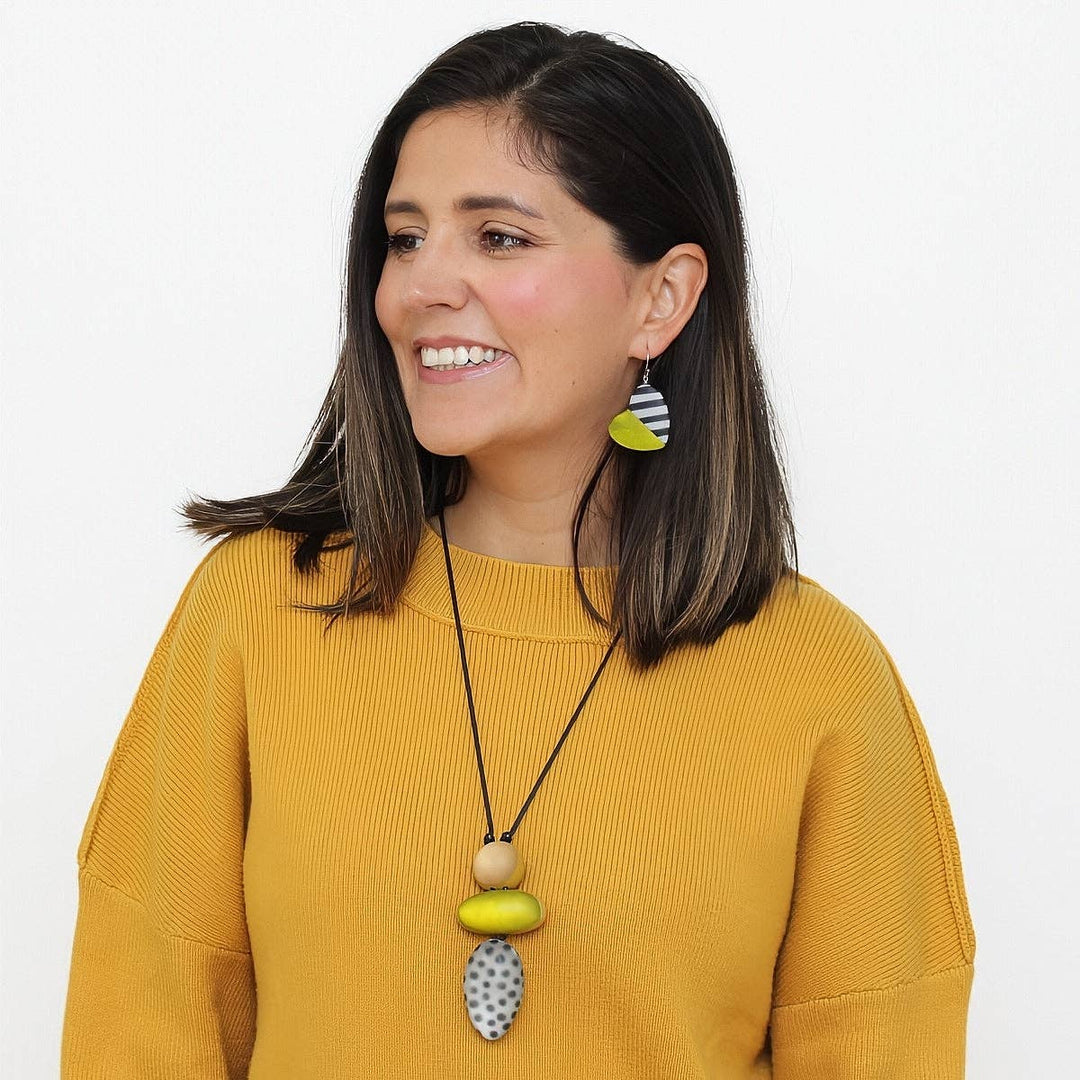 Lime Midori Polka Dot Pendant