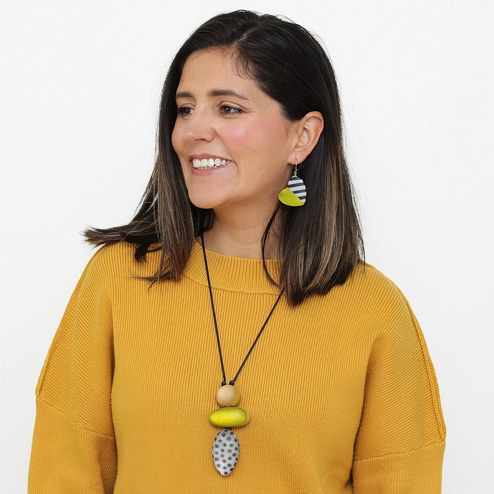 Lime Midori Polka Dot Pendant