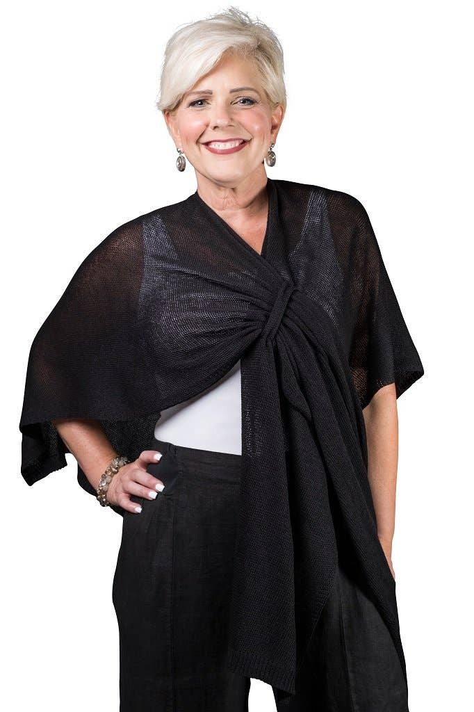 Aliya Cotton Wrap (W108):Carbon