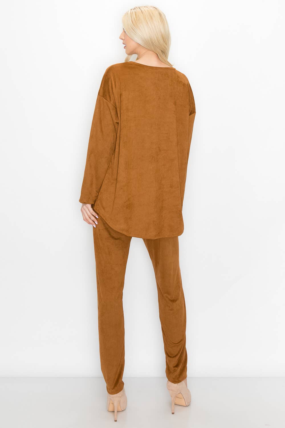 Annelise Stretch Suede Pant: Black / L / A5499