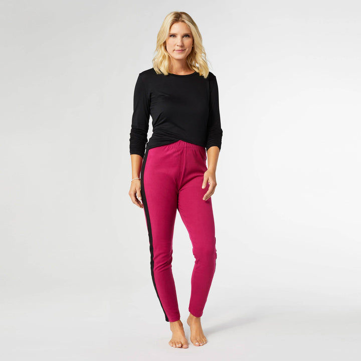 Brushed Legging with Side Stripe: Lagoon / L/XL