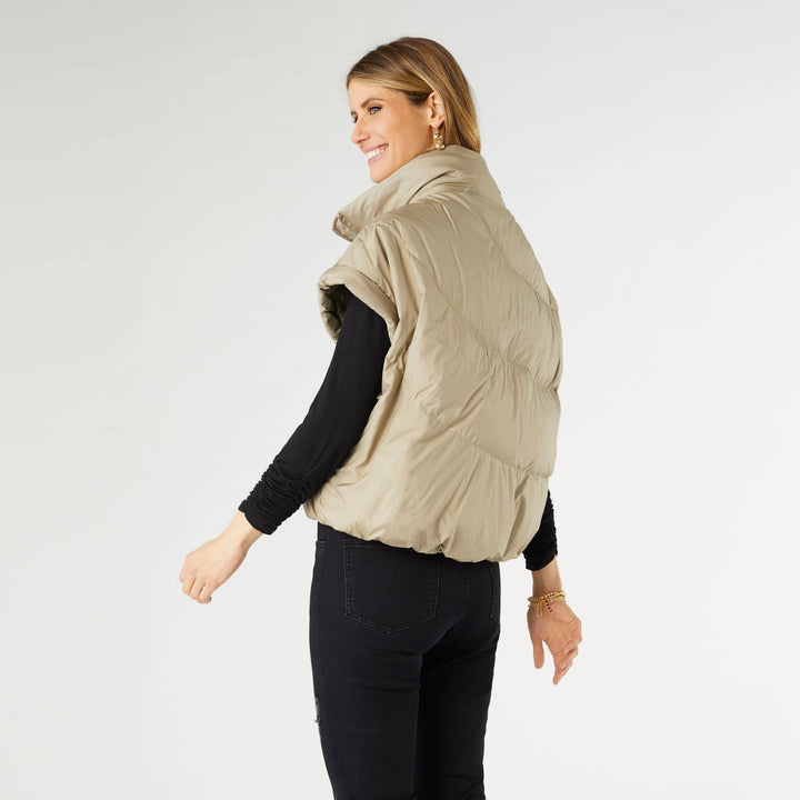 Puffer Vest: Dusty Sage / S/M