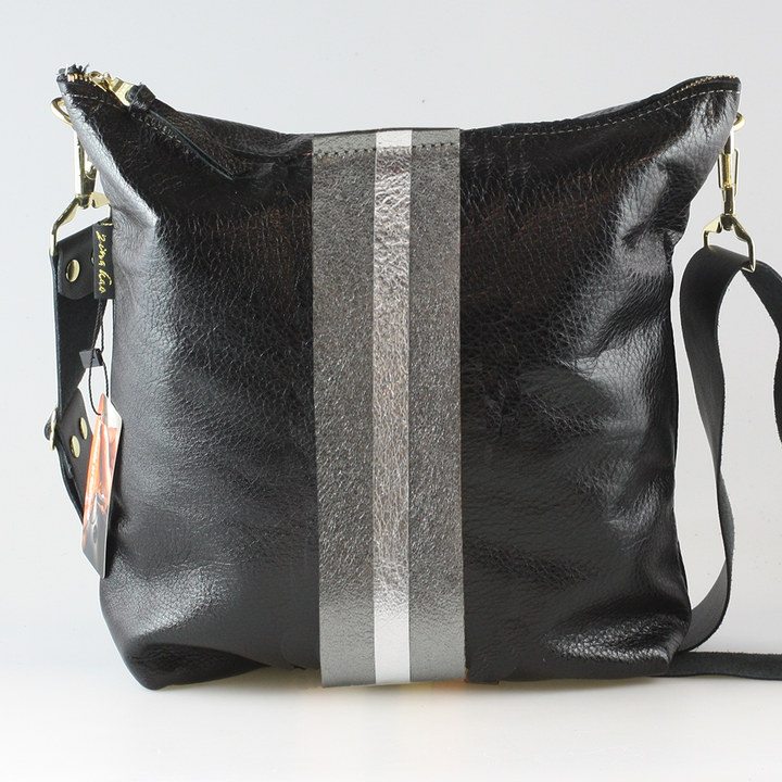 Graham Crossbody: Jet/Silver