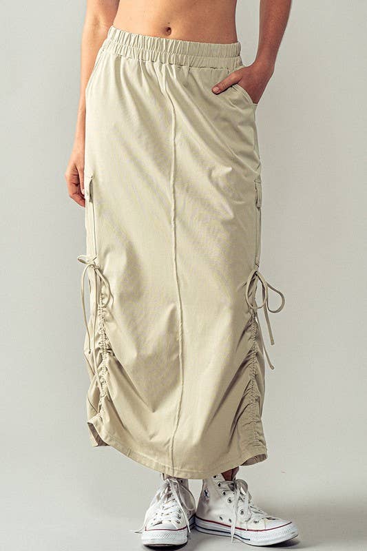 CARGO SKIRT: KHAKI