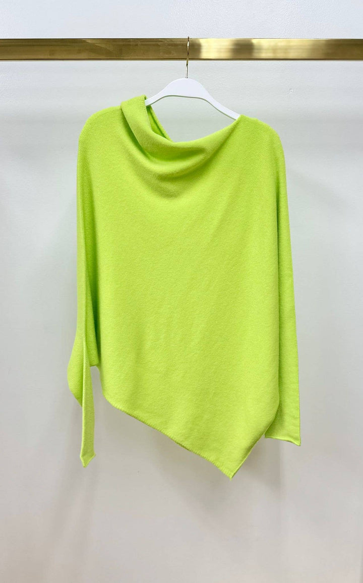 ASYMMETRICAL SWEATER APPLE GREEN): XS/S
