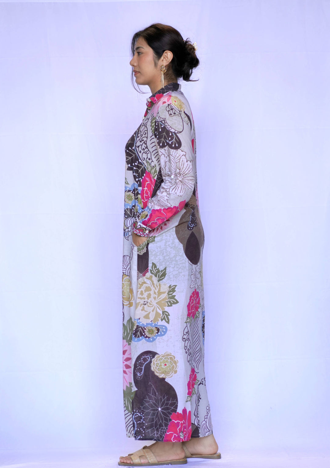 Seraphina Shirt Dress Beige Brown:/ XL