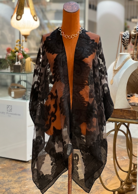 Shanghai Night Ruana Kimono Coverup: 03 S Blue