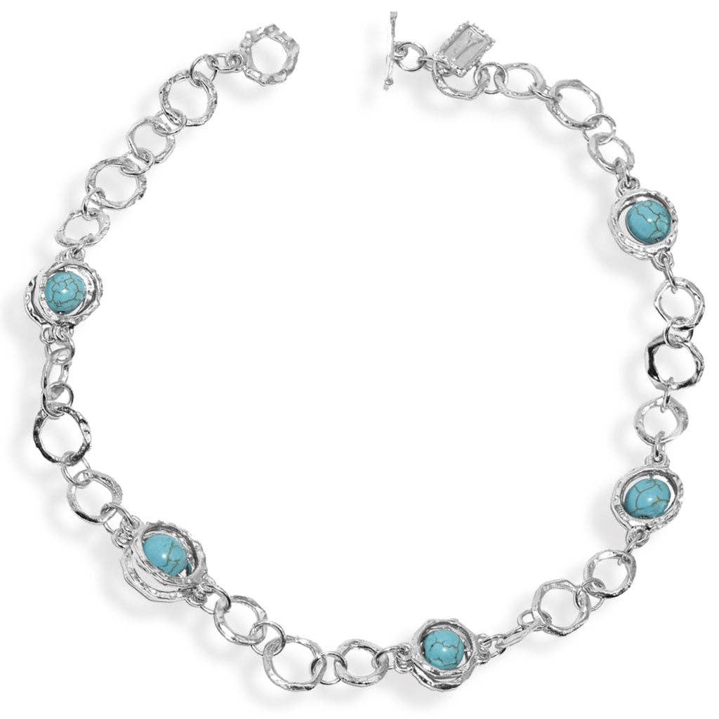 Natural Beads Collar Necklace : Gold
