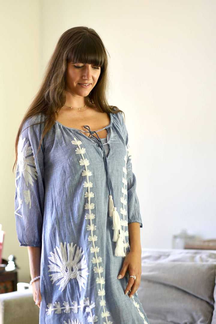 Elana Dress: Sky Blue