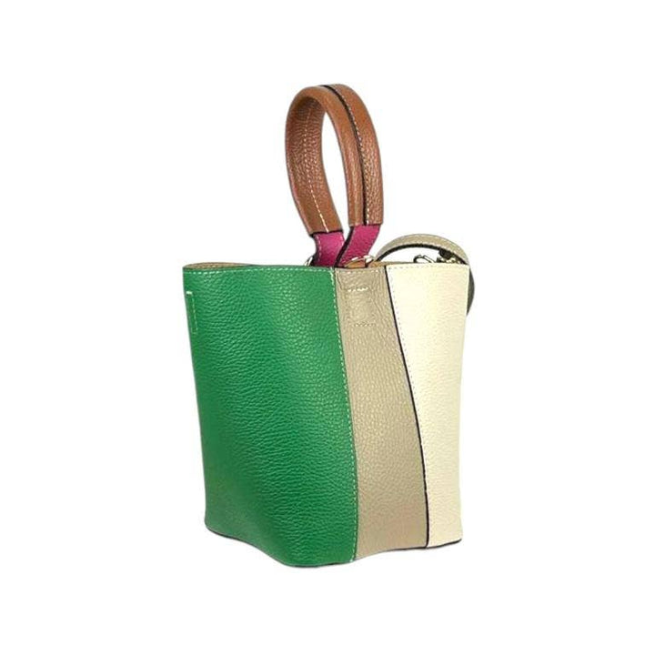 Multicolor  Leather Bag: Flock