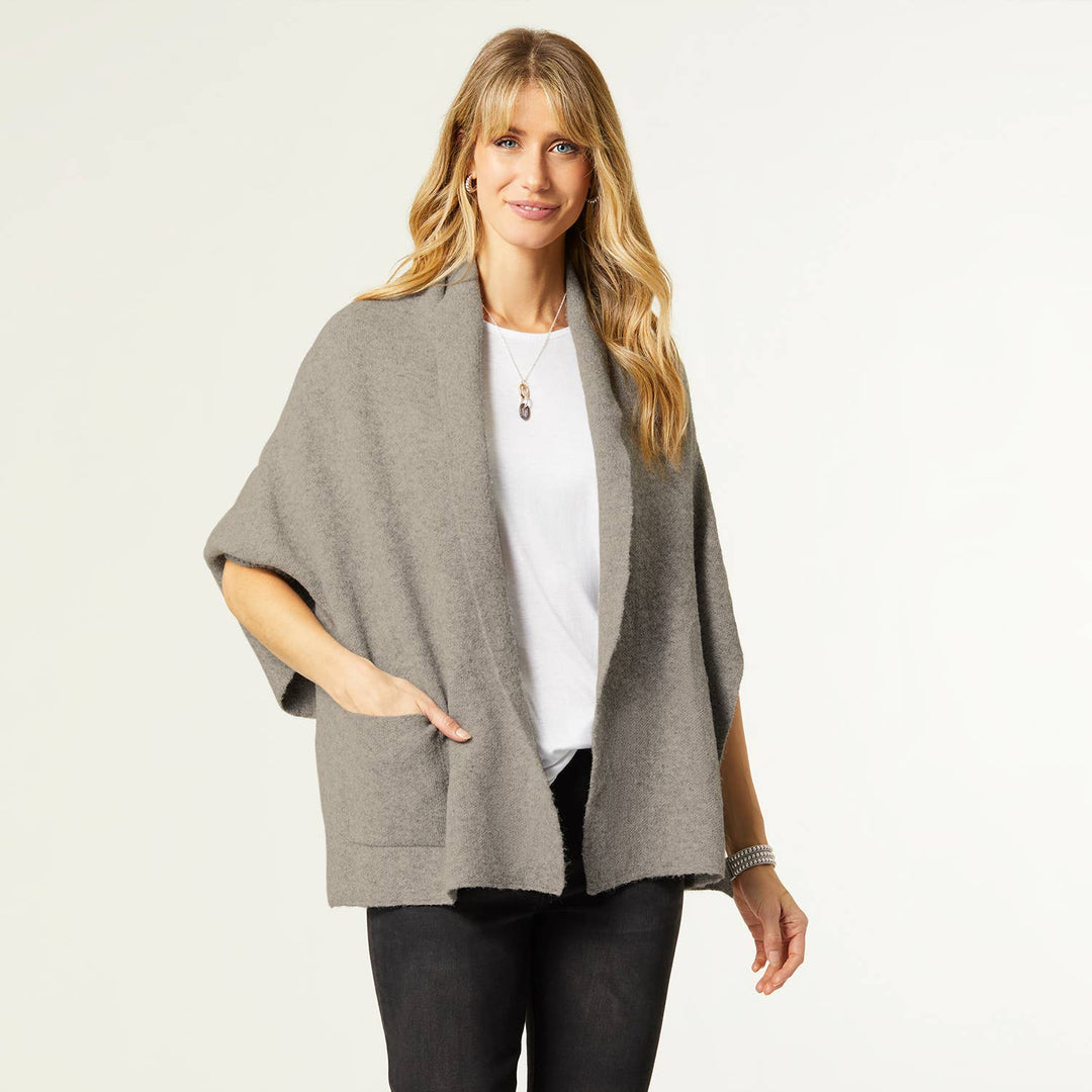 Cardigan Wrap: Taupe Heather / One Size
