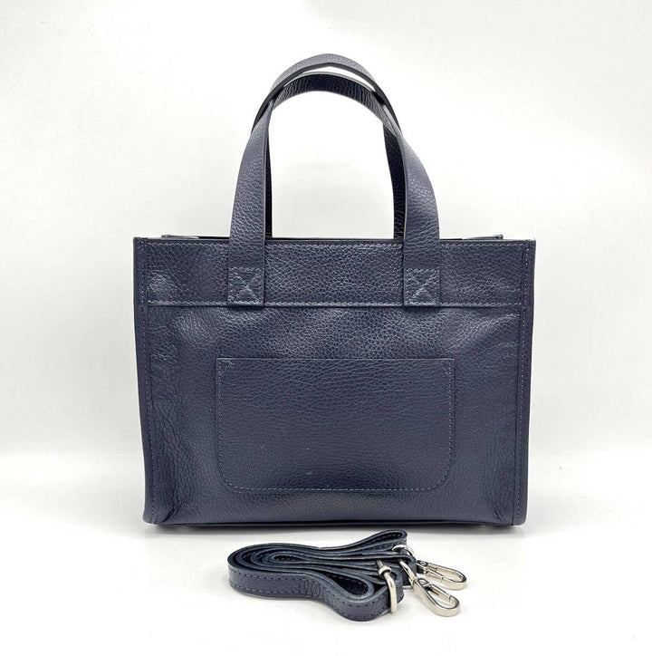 Italian leather bag,112442: Blk