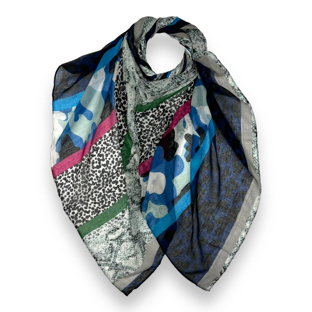 Animal print scarf: Black