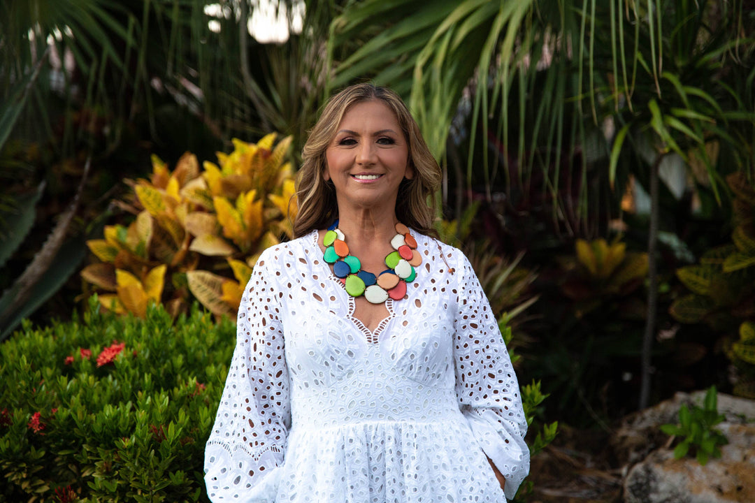 Amigas Necklace: Biscayne Bay/Royal Blue/Onyx Black