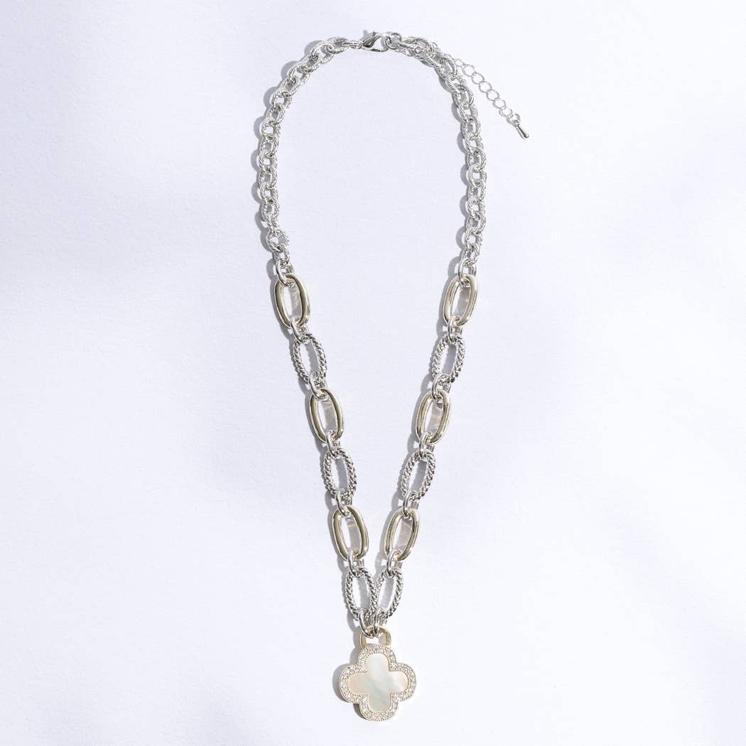 Clover Mop Gold Link Necklace: