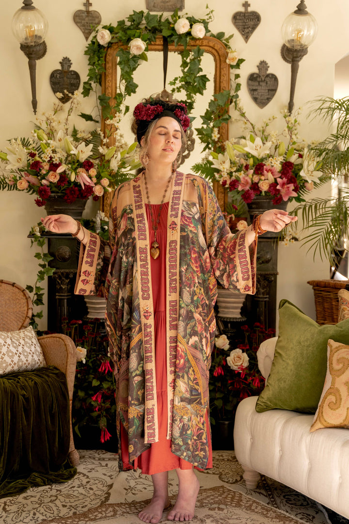 Courage Dear Heart Boho Kimono Duster