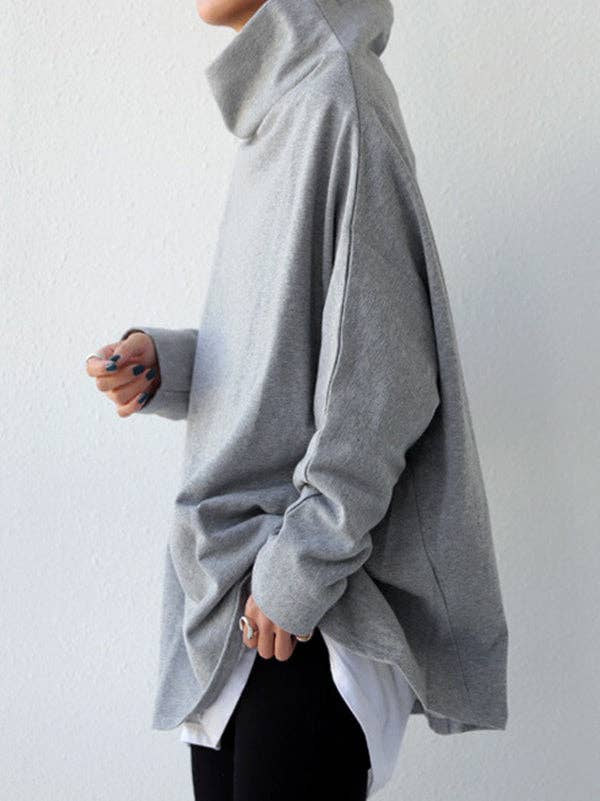 Black&Gray High-Oversize T-Shirt: BLACK / XL