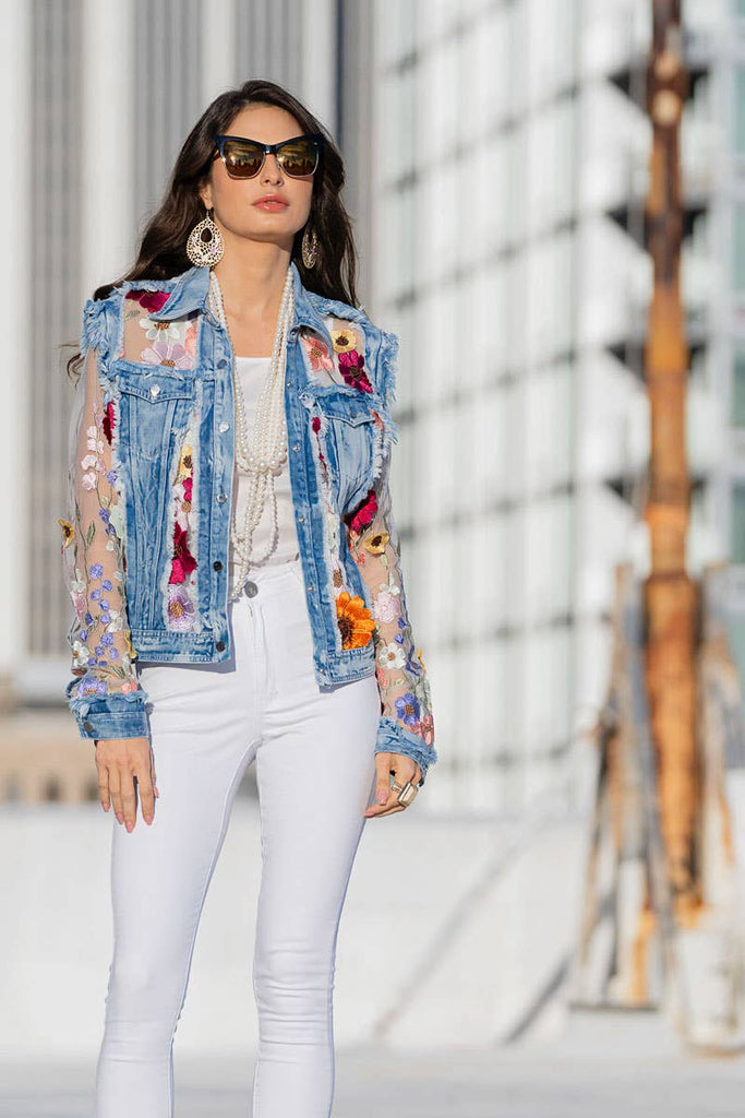 ジャケット・アウター Cord Embroidery Detail Denim Jacket 8a19a0512fc9b87968aca3056b393b