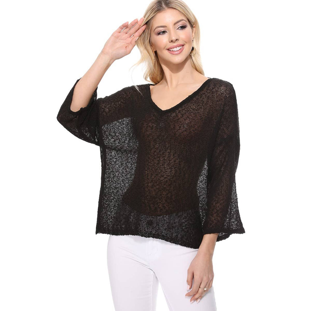 V-Nk Knit Top MK3662: BLUSH / M