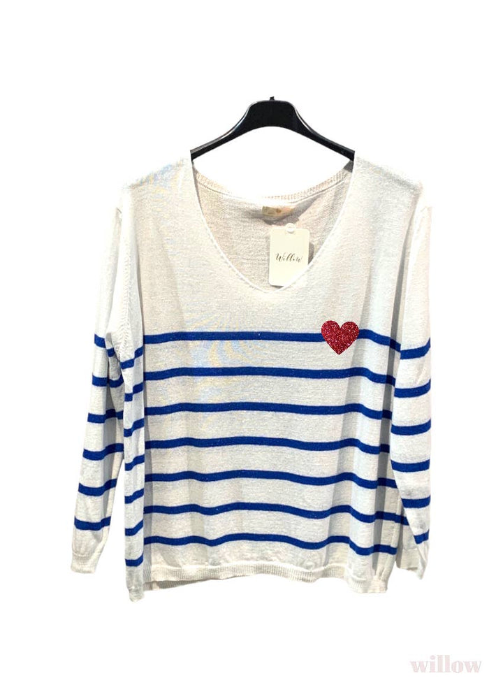 - Sailor heart sweater: Jeans