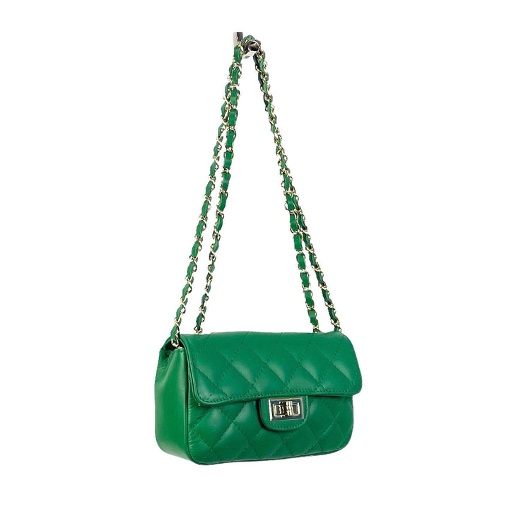 Italian leather Bag: Navy blue