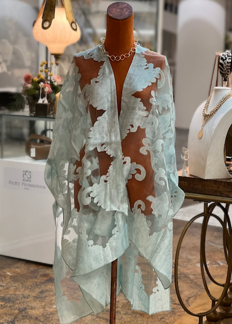 Shanghai Night Ruana Kimono Coverup: 07 Tan
