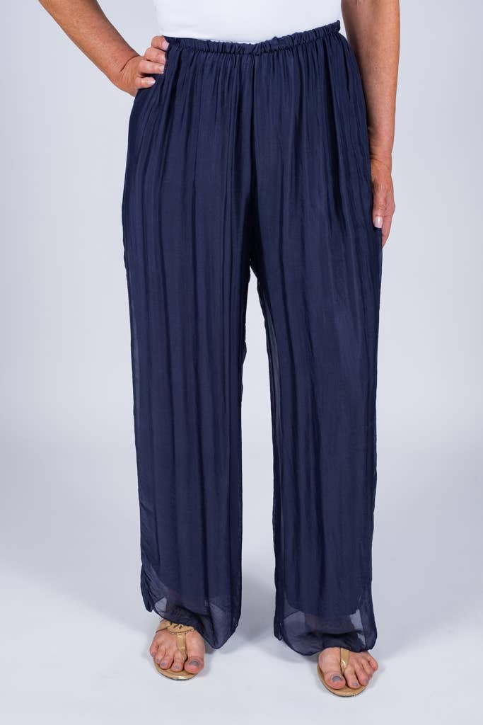 Roxy Silk Straight Leg Pant Orchid