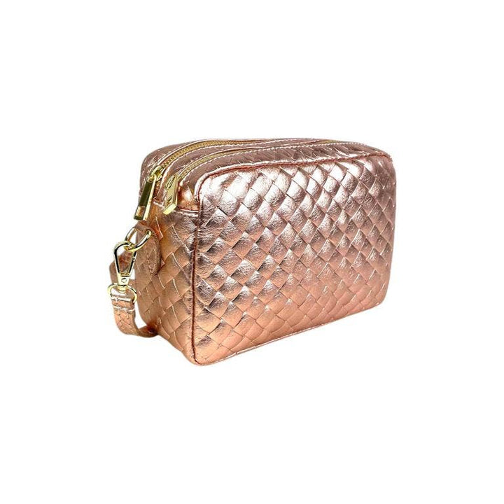 Crossbody Bag in Leather: Black
